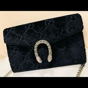 Sold!!! Gucci Dionysus GG Velvet Large wallet on chain